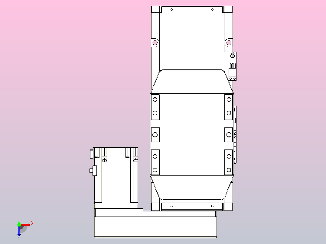 滚珠丝杠直线轴内置导轨TPA-GCR-150-2010C-L100-MR-M75-N3俯视图