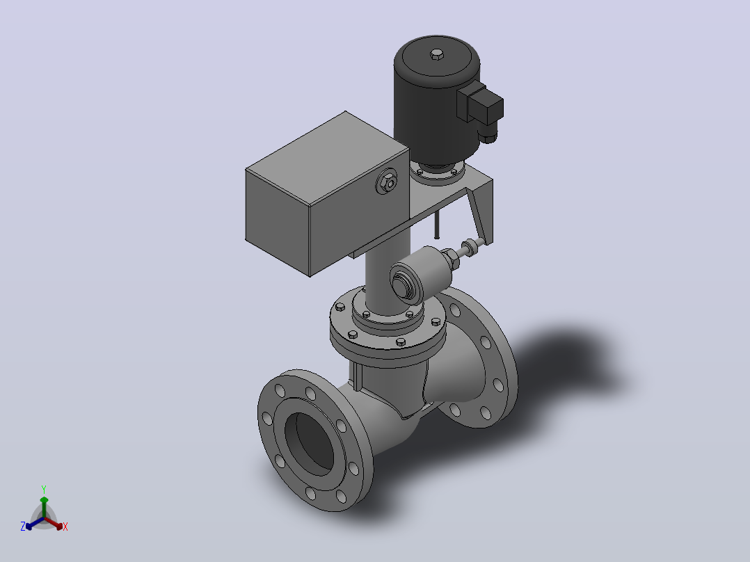 ZCTG型蒸汽电磁阀[ZCTG-4.0-125-F-B-K]通径125mm主视图