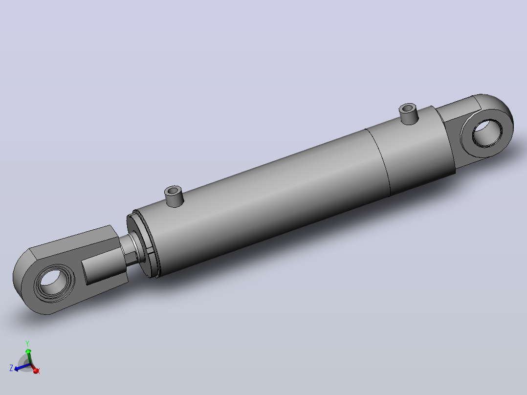 HSG-80X45-CA 基本型圆型工程油缸焊接油缸[HSG-80X45-300-CAI]主视图