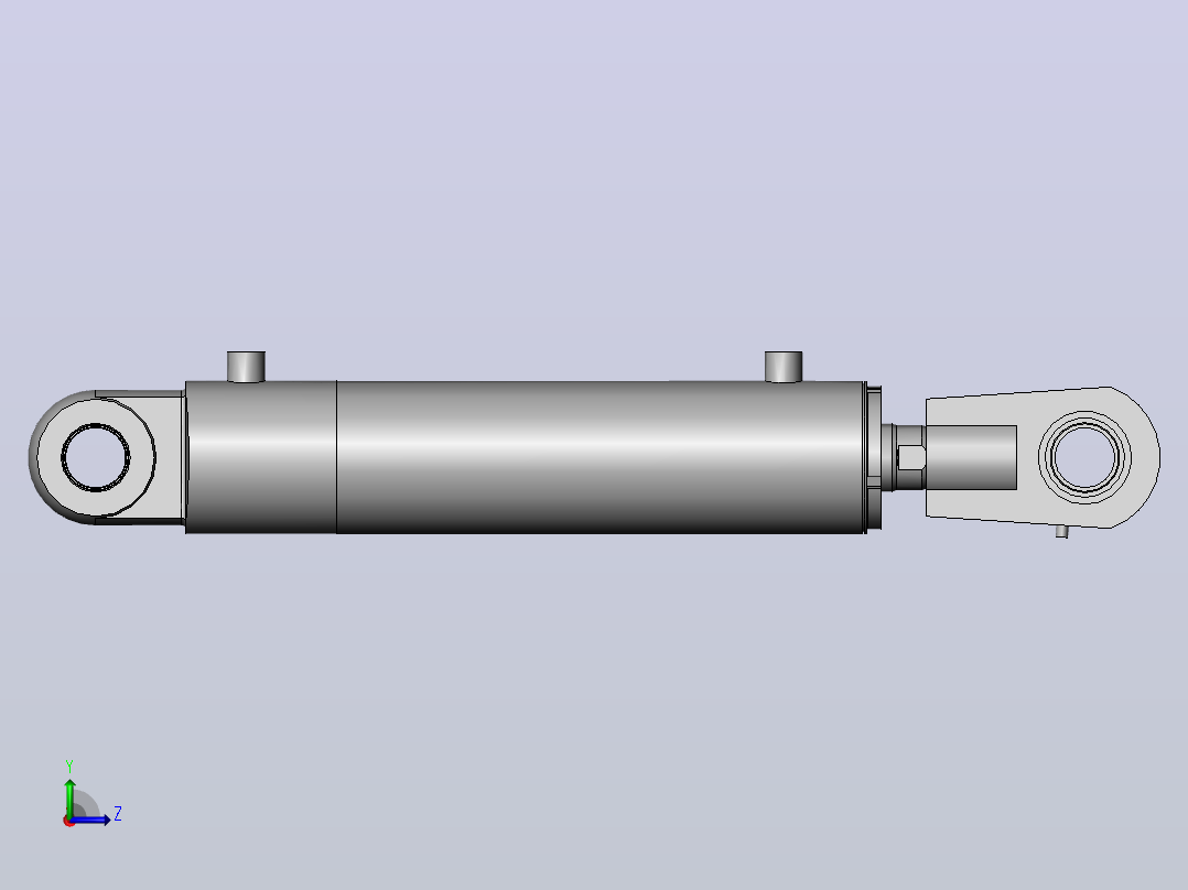 HSG-80X45-CA 基本型圆型工程油缸焊接油缸[HSG-80X45-300-CAI]左视图