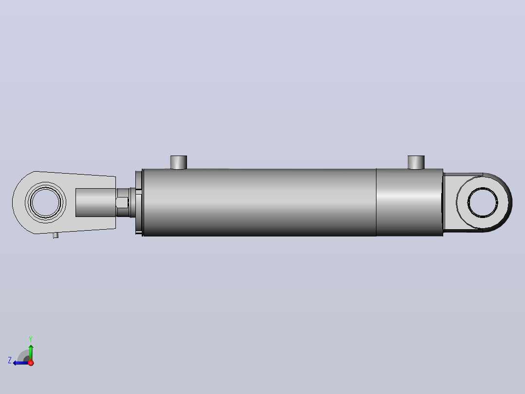HSG-80X45-CA 基本型圆型工程油缸焊接油缸[HSG-80X45-300-CAI]右视图