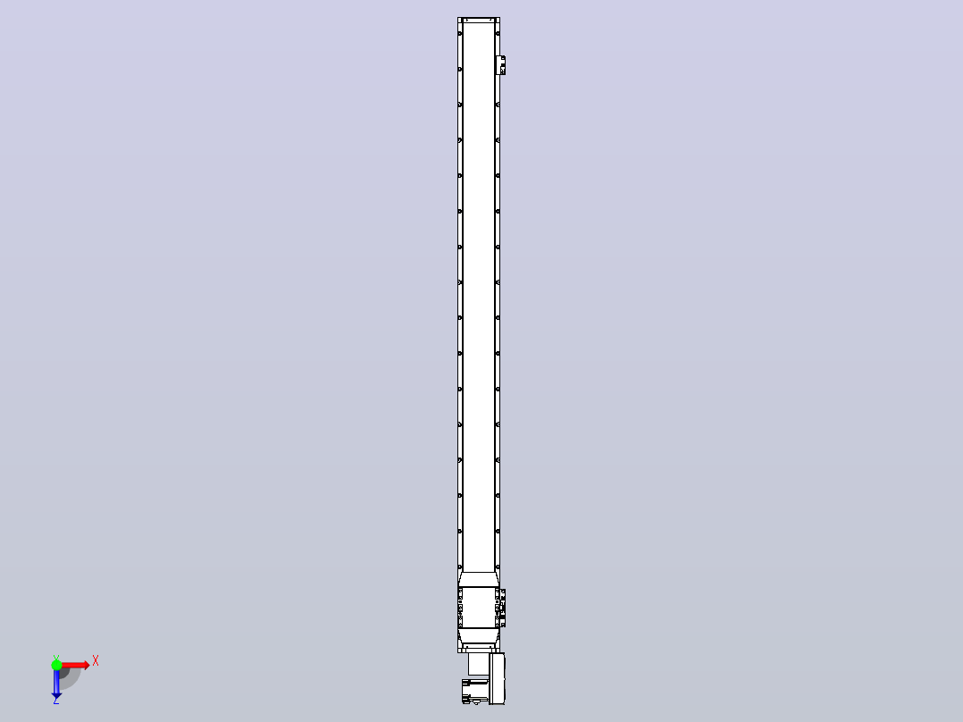 机器人皮带驱动直线轴TPA-GCB-120-P70-L1500-QR-M20-N3俯视图