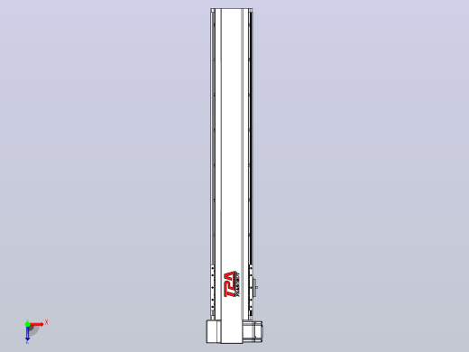 皮带直线轴半封闭可选导轨TPA-HNB-120D-110-L650-LP-C-P40-N3俯视缩略图