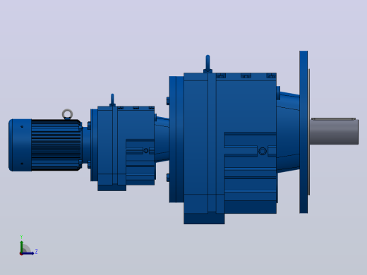 RF107R77法兰轴伸式组合型斜齿轮减速机RF107R77-Y0.37-4P-71-M1-0°-Φ450左视缩略图