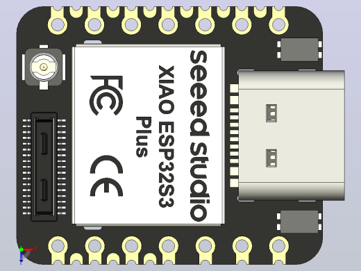 Seeed Studio XIAO ESP32S3 Plus由ESP32-S3的240MHz Xtensa 32位LX7双核处理器提供支持，为小巧多功能的XIAO ESP32S3带来了更多的SMD引脚俯视缩略图
