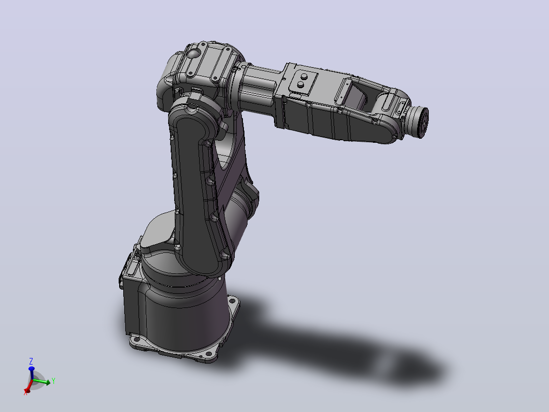 安川motomanMH5LS II关节可运动机器人模型主视图