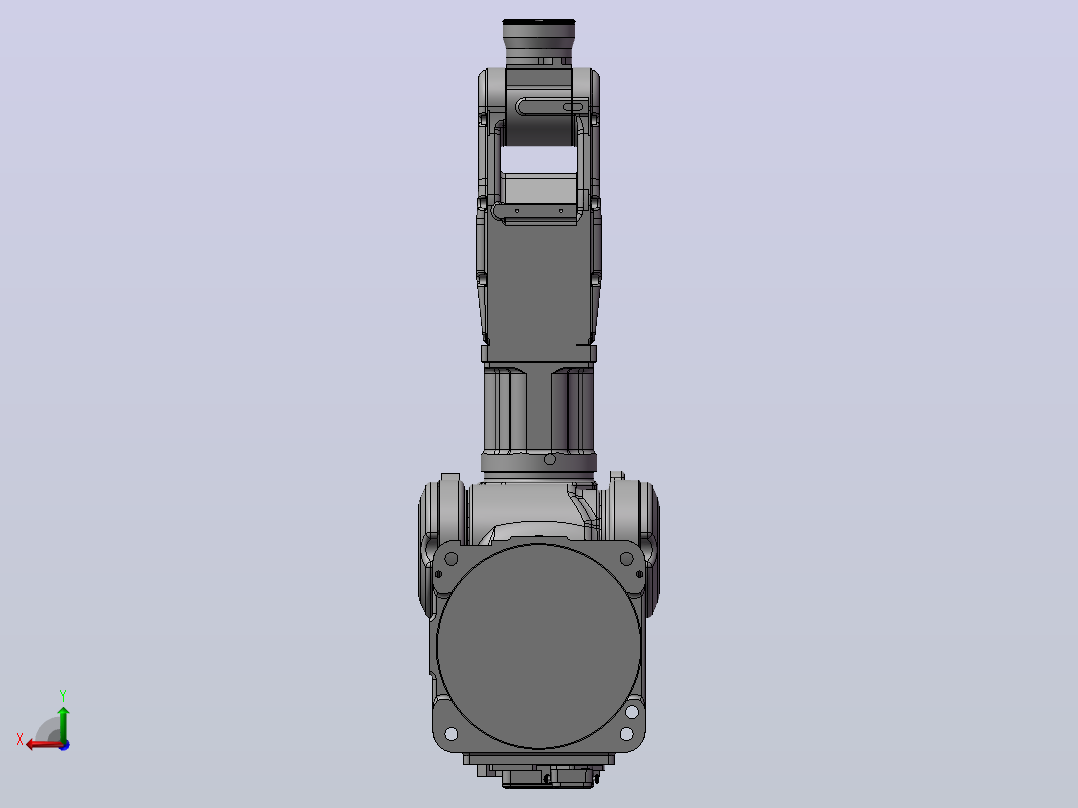 安川motomanMH5LS II关节可运动机器人模型后视图