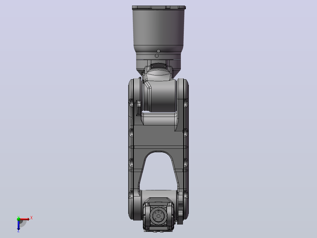 安川motomanMH5LS II关节可运动机器人模型俯视图