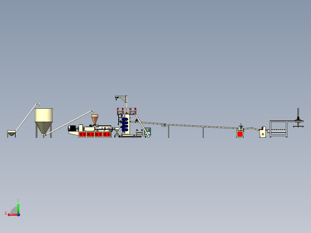 地板生产线后视图