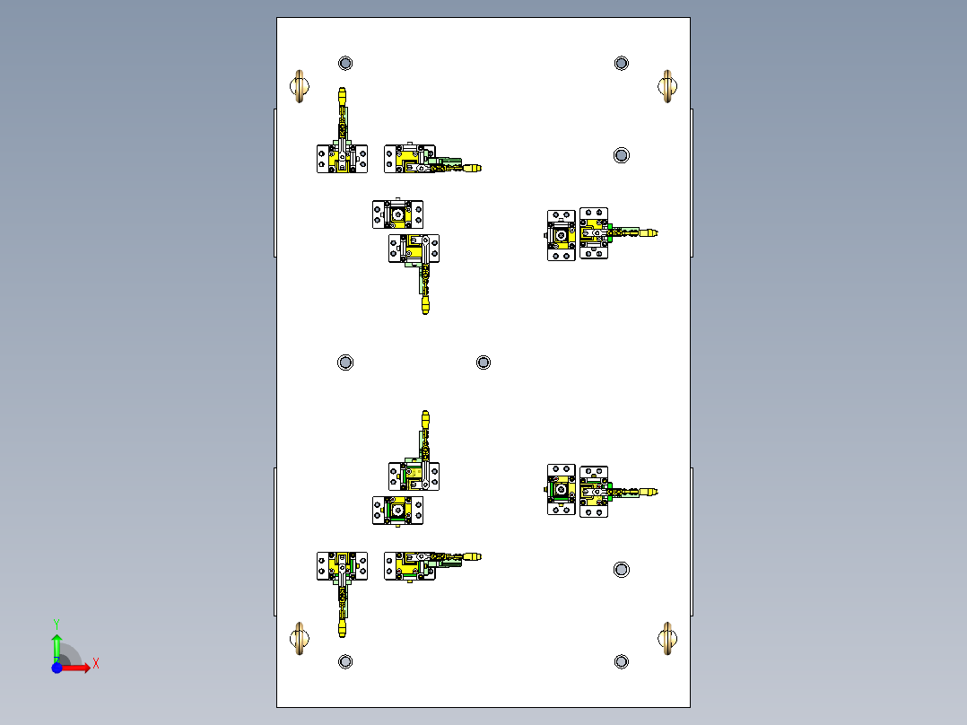 汽车焊件加工工装前视图