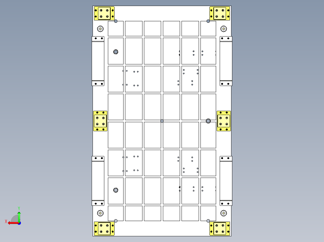 汽车焊件加工工装后视图