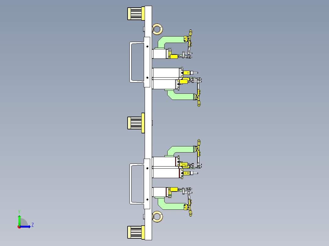 汽车焊件加工工装左视图