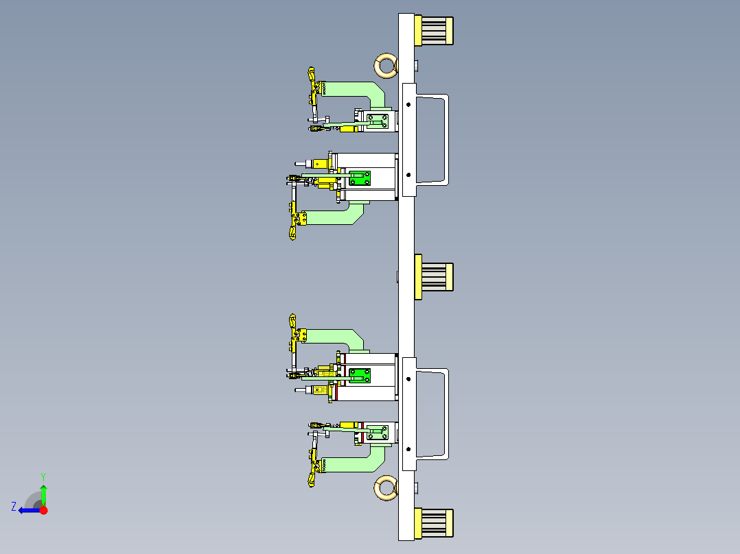 汽车焊件加工工装右视图