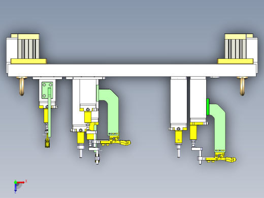 汽车焊件加工工装俯视缩略图