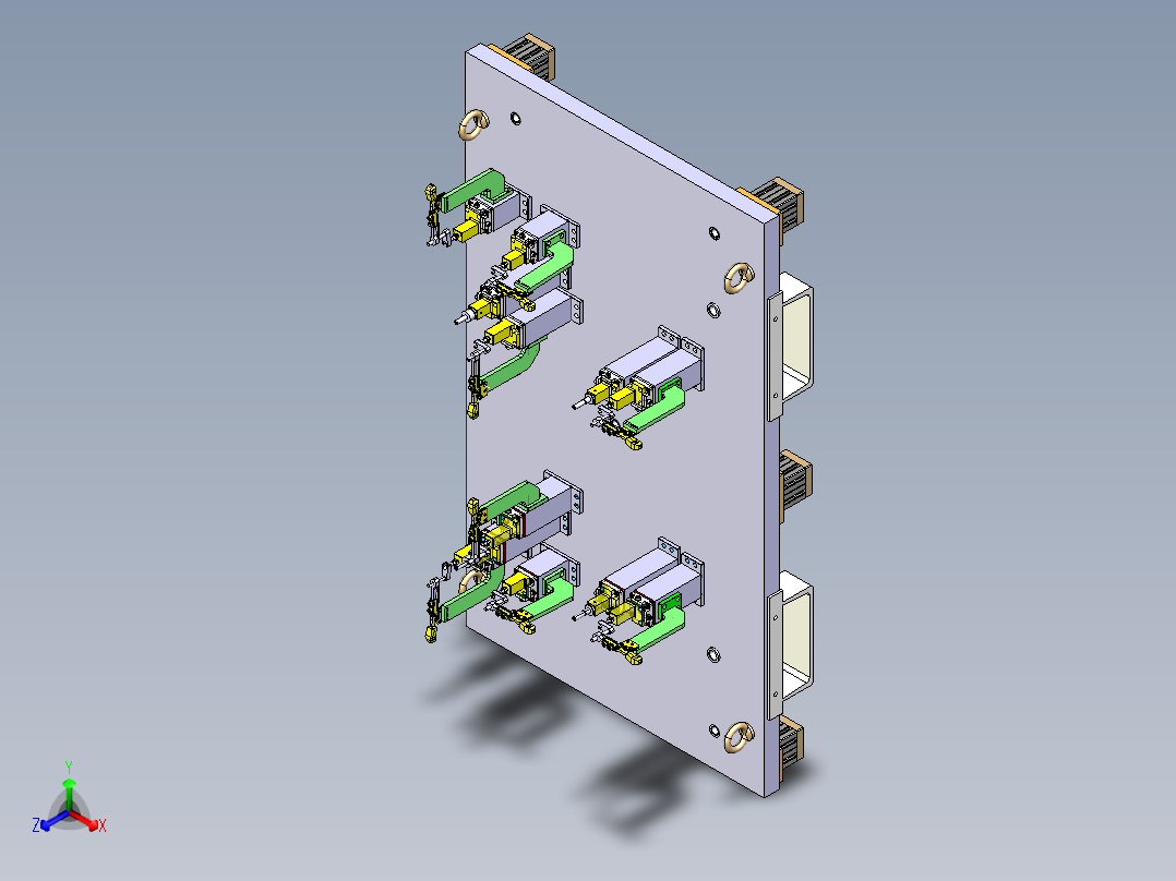 汽车焊件加工工装正等轴测图