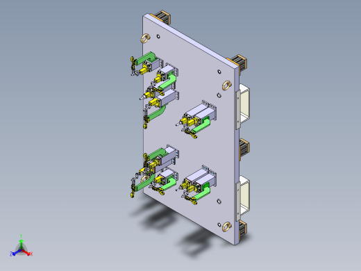 汽车焊件加工工装正等轴测缩略图