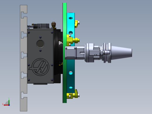 利用四轴和侧铣头加工侧面孔工装sw20可编辑后视缩略图