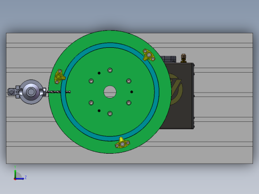 利用四轴和侧铣头加工侧面孔工装sw20可编辑左视缩略图