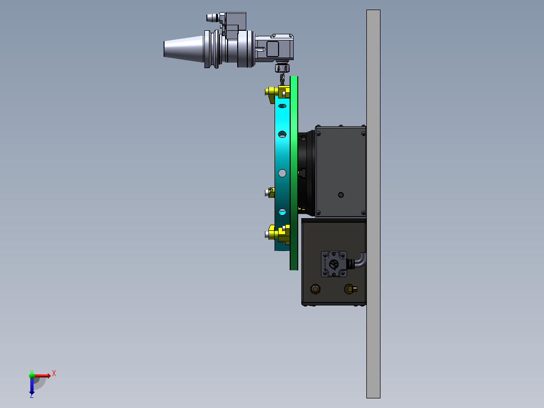 利用四轴和侧铣头加工侧面孔工装sw20可编辑俯视图