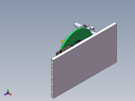 利用四轴和侧铣头加工侧面孔工装sw20可编辑正等轴测缩略图