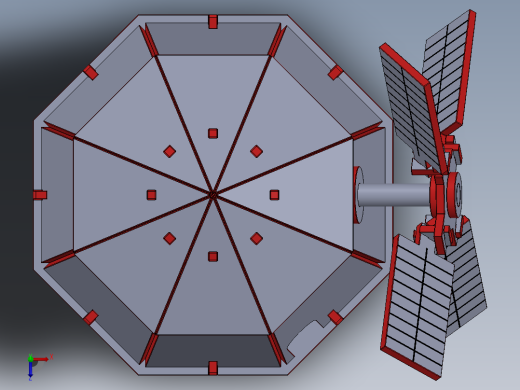 激光切割的木制玩具风车模型3D图纸 Solidworks设计 附STEP等格式俯视缩略图