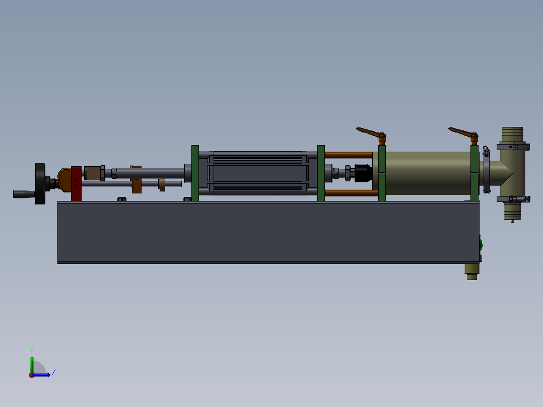 灌装机非标机械素材3D图纸自动化设备三维模型左视图