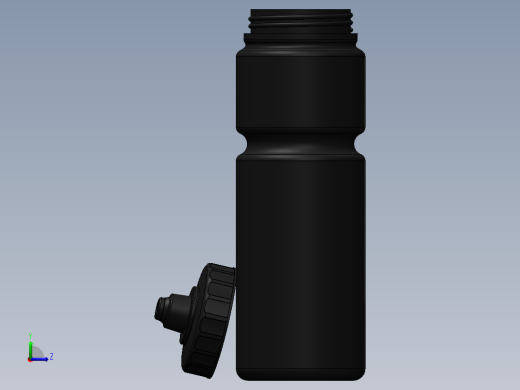 solidworks 创意运动水瓶设计左视缩略图