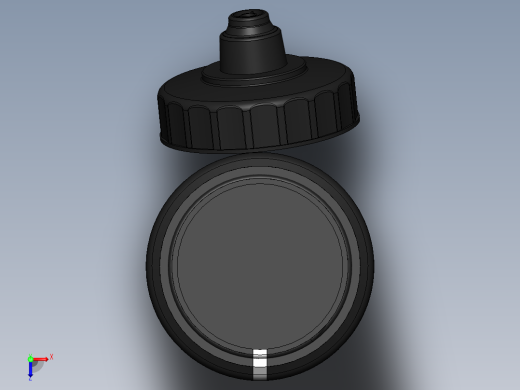 solidworks 创意运动水瓶设计俯视缩略图