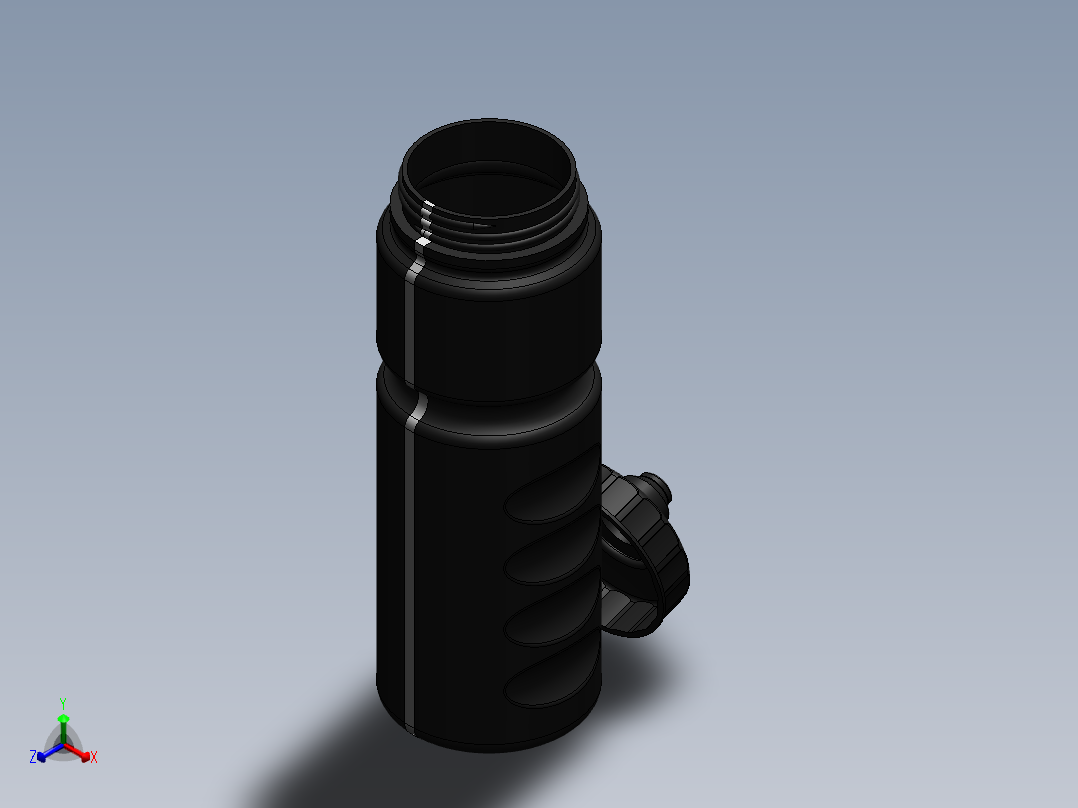 solidworks 创意运动水瓶设计正等轴测图