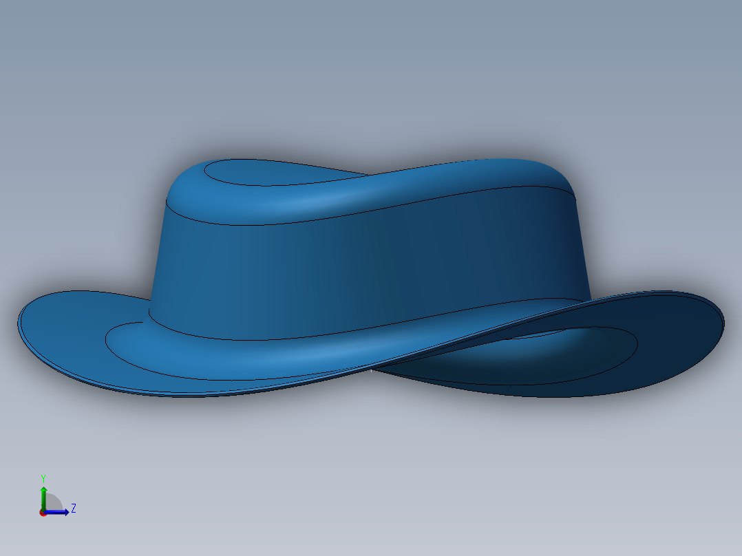 帽子建模左视图