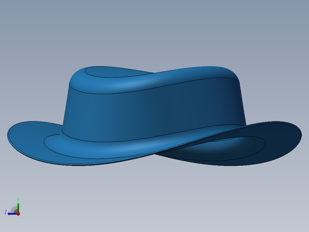 帽子建模右视图