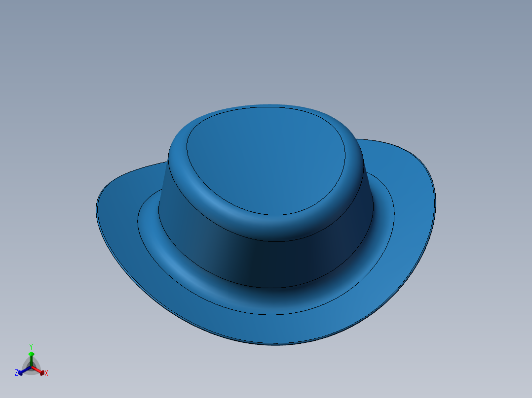 帽子建模正等轴测图