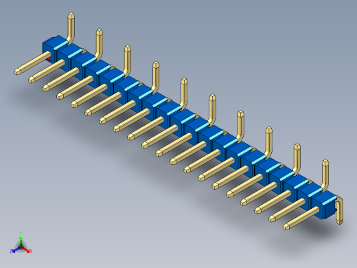 彩色公排针 100mil 2.54mm 系列-DS1022_blue_20p_100mil_Type_SMT_R1_rev1.0