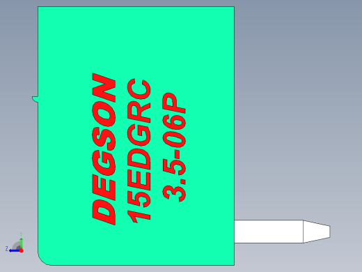 DEGSON 15EDG 系列 3.5mm 插拔式接线端子 FullPack-15EDGRC-3.5-06P-14-00AH右视缩略图