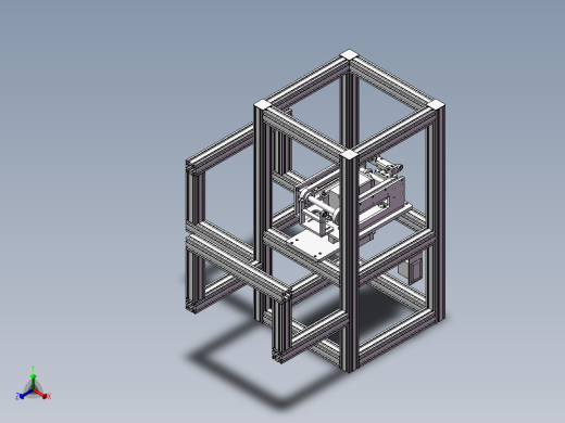 流水线上工件传送移栽转角台正等轴测缩略图