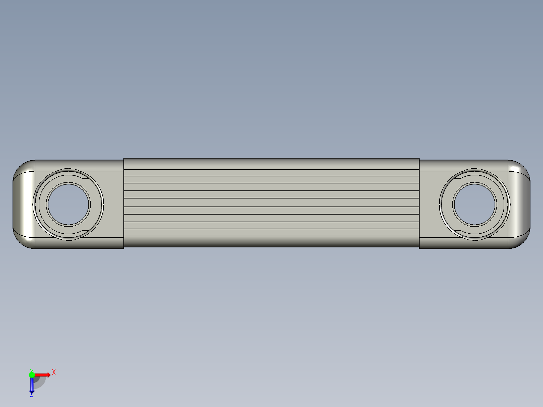 取手(鋁合金)(B)UG-3D多系列多零件图纸模型俯视图