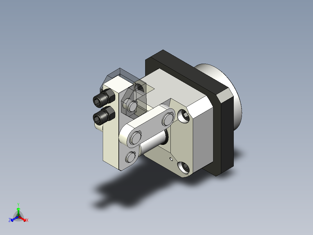 油缸杠杆压紧机构设计