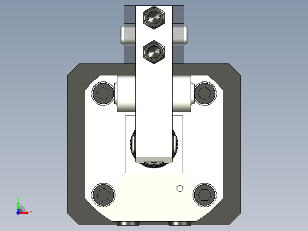油缸杠杆压紧机构设计前视图