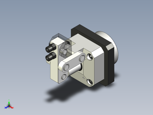 油缸杠杆压紧机构设计正等轴测缩略图