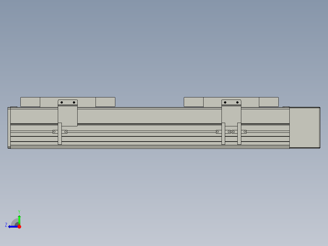 直线模组WG-LHC12-S250-L设计图纸右视图