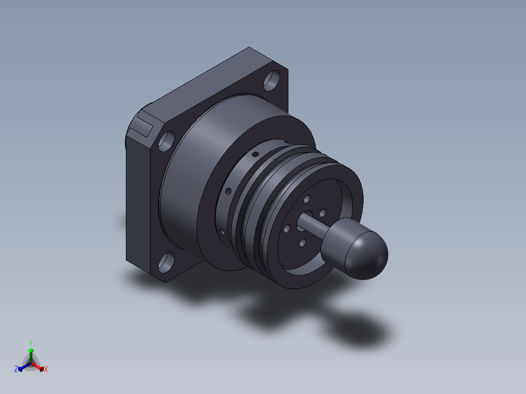 旋转式夹头旋转夹头正等轴测图