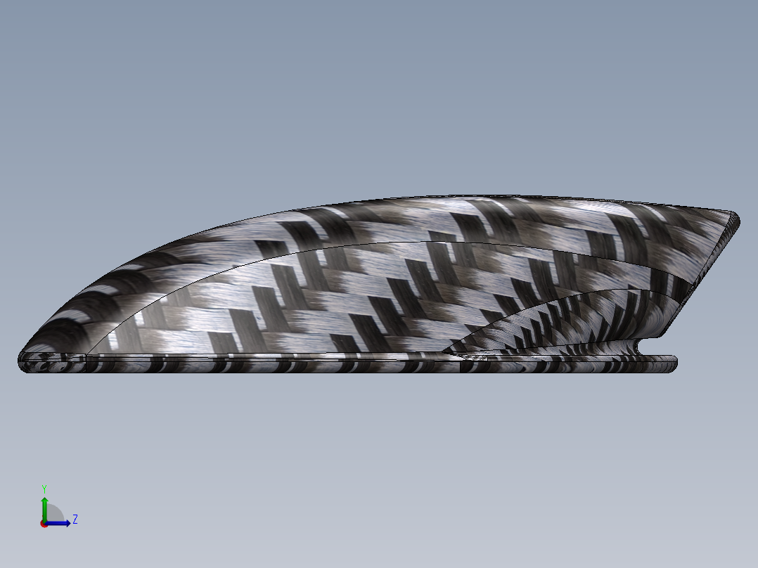 碳纤维引擎盖--sw左视图