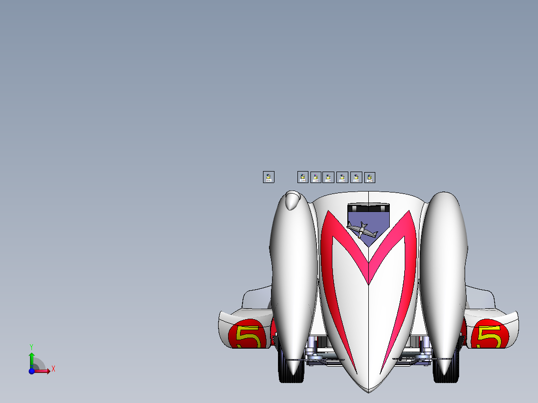 电动智能割草机前视图