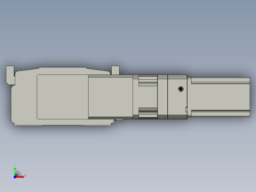 直线模组LHB21-L40-S1750-L(B)设计图纸前视缩略图