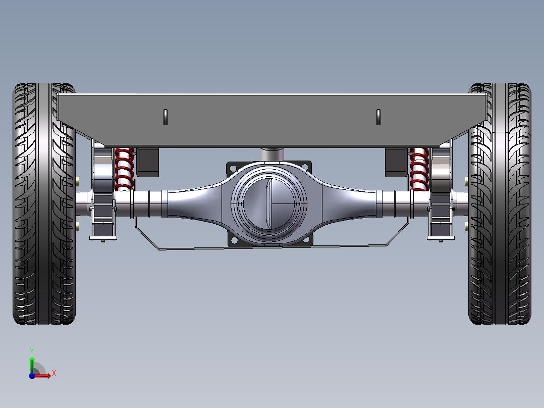 赛车底盘模型前视图