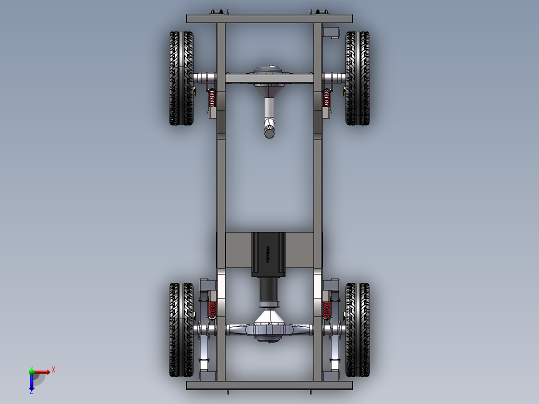 赛车底盘模型俯视图