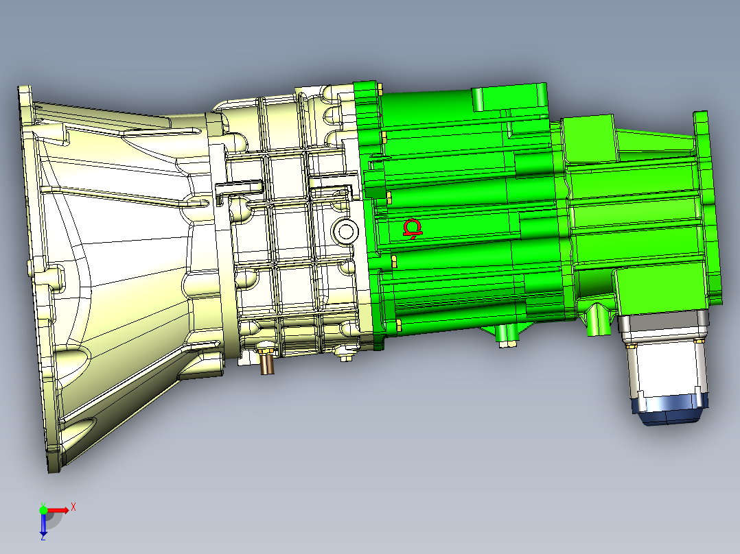 变速箱和离合器俯视图