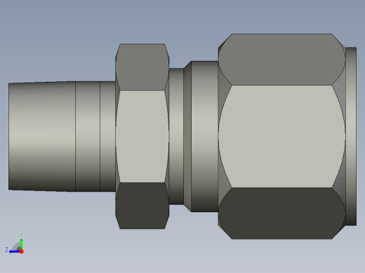 卡套式工业通用硬管接头12-8_fbu-s右视缩略图