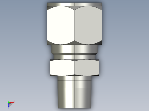 卡套式工业通用硬管接头12-8_fbu-s俯视缩略图