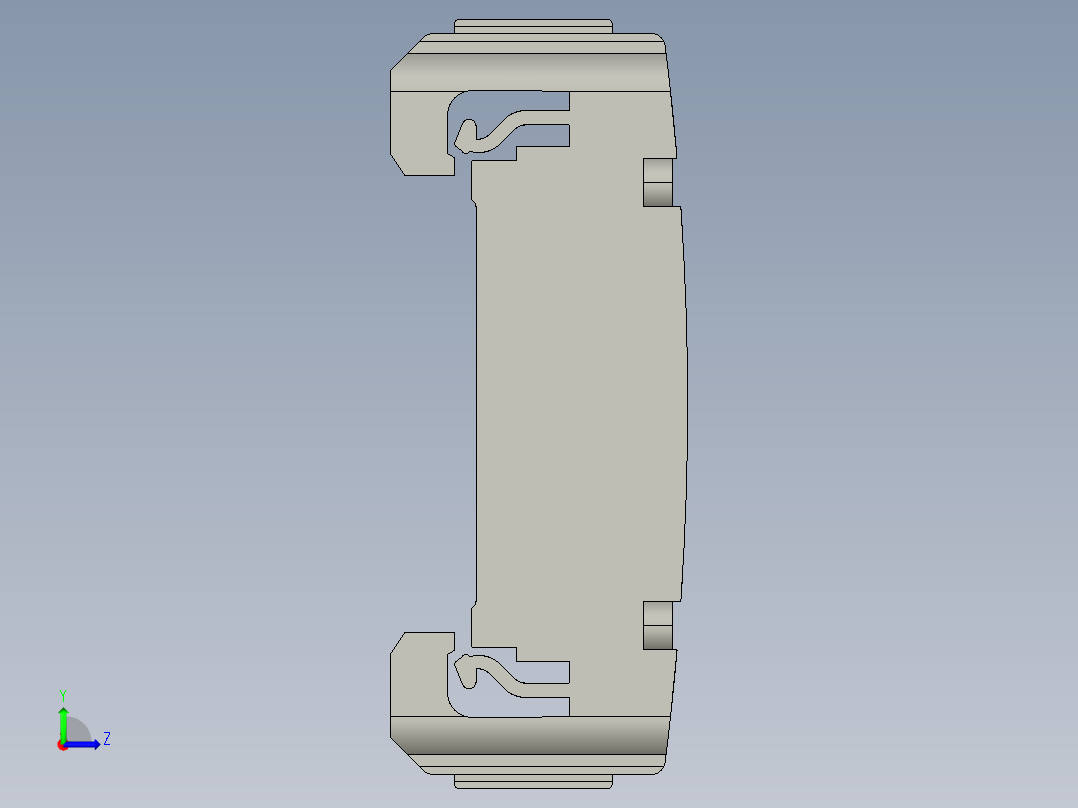基恩士PX-10C(P)_endunit_kc图纸模型左视图